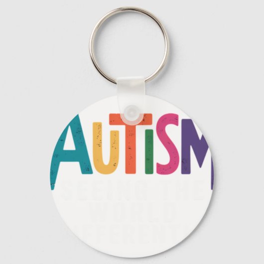 Autisme: de wereld anders zien, steun autisme sleutelhanger (Voorkant)