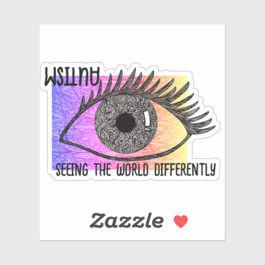 "Autisme - de wereld anders zien" Vinyl Sticker (Vel)