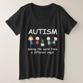 Autisme...de wereld vanuit een andere invalshoek b grote maat t-shirt (Design voorkant)