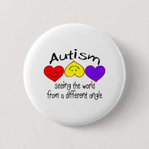 Autisme, de wereld zien vanuit een andere hoek ronde button 5,7 cm