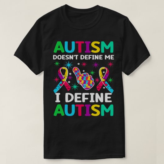 Autisme definieer me niet als autisme Autisme Awa T-shirt (Design voorkant)
