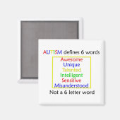 Autisme definieert magneet (Voorkant / Achterkant)