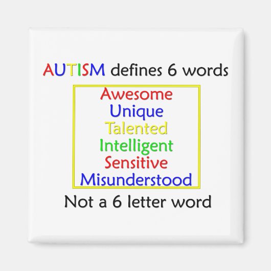 Autisme definieert magneet (Voorkant)