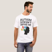 Autisme definieert me niet als puzzelkunst t-shirt (Voorkant volledig)