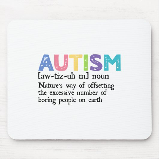Autisme Definitie Autisme Bewustzijn Acceptatie Gi Muismat (Voorkant)