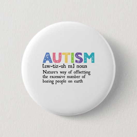 Autisme Definitie Autisme Bewustzijn Acceptatie Gi Ronde Button 5,7 Cm (Voorkant)