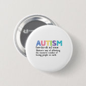 Autisme Definitie Autisme Bewustzijn Acceptatie Gi Ronde Button 5,7 Cm (Voorkant /achterkant)