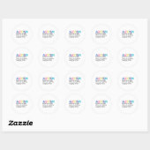 Autisme Definitie Autisme Bewustzijn Acceptatie Gi Ronde Sticker (Vel)