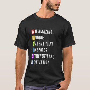 Autisme Definitie Autisme Bewustzijn Maand Steun I T-shirt