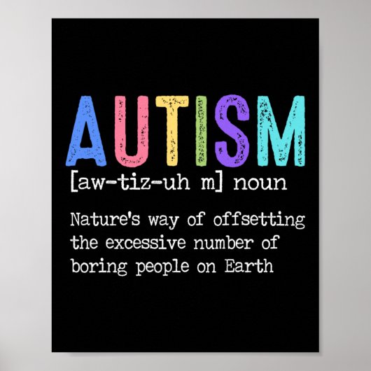Autisme definitie Natuur manier van compenseren va Poster (Voorkant)