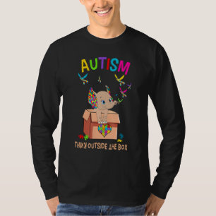 Autisme denk buiten de doos om ellefant autisme te t-shirt