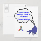 Autisme/Denk na in Afbeeldingen Briefkaart (Voorkant / Achterkant)