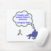 Autisme/Denk na in Afbeeldingen Muismat (Met muis)