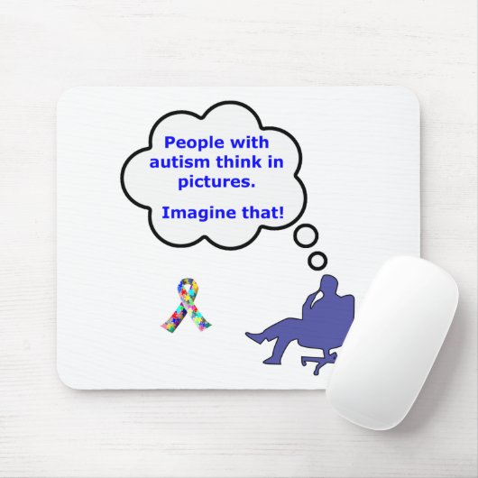 Autisme/Denk na in Afbeeldingen Muismat (Met muis)