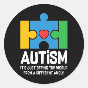 Autisme die alleen de wereld van verschillende hoe ronde sticker