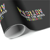 Autisme die de wereld anders zien autisme auwarene cadeaupapier (Rol Hoek)