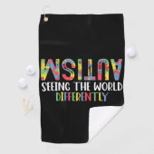 Autisme die de wereld anders zien autisme auwarene golfhanddoek (Insitu)