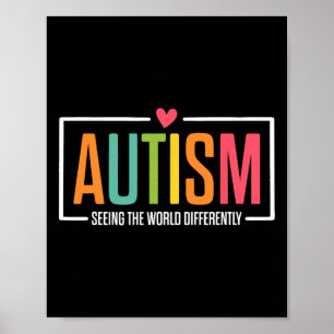 Autisme die de wereld anders zien autisme auwarene poster