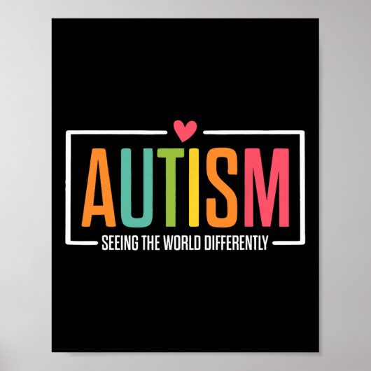 Autisme die de wereld anders zien autisme auwarene poster (Voorkant)