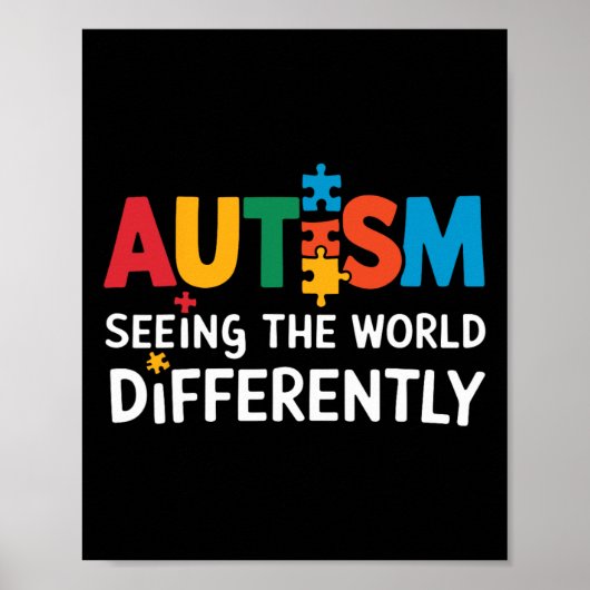 Autisme die de wereld anders zien autisme auwarene poster (Voorkant)