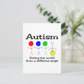 Autisme die de wereld vanuit een andere hoek ziet briefkaart (Staand voorkant)