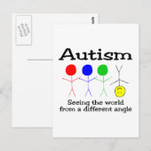 Autisme die de wereld vanuit een andere hoek ziet briefkaart (Voorkant / Achterkant)