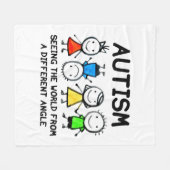 Autisme die de wereld vanuit een andere hoek ziet fleece deken (Voorkant (Horizontaal))