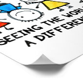 Autisme die de wereld vanuit een andere hoek ziet poster (Hoek)