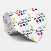 Autisme die de wereld vanuit een andere hoek ziet stropdas (Opgerold)