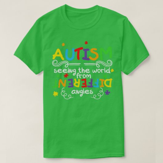 Autisme die de wereld vanuit verschillende hoeken t-shirt (Design voorkant)