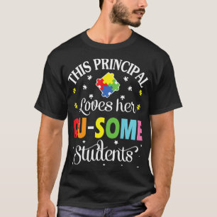 Autisme-Directeur Is Dol Op Haar Geweldige Autisme T-shirt