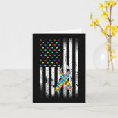 Autisme Distress American Flag Puzzle R Kaart (Gele Bloem)
