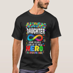 Autisme Dochter Opvoeden Held Groovy Moeder Autism T-shirt