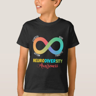 Autisme Dyslexie Tourette Neurodiversiteit Bewustz T-shirt