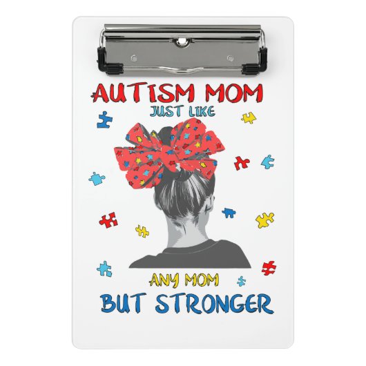 Autisme. Een moeder met een kind met speciale beho Mini Klembord (Voorkant)