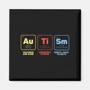 Autisme Elementen Bewustzijnsmaand Autistische Kin Magneet