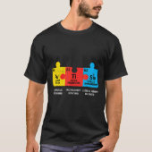Autisme Elementen Periodieke Tabelsensibiliserings T-shirt (Voorkant)