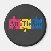 Autisme Elementen Periodieke Tafel Bewustzijn Chem Magneet (Voorkant)