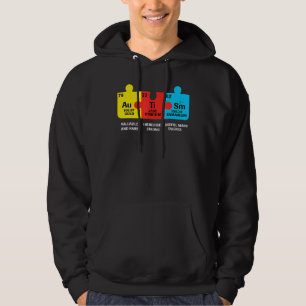 Autisme Elements Periodic Table Awareness ASD Mann Hoodie