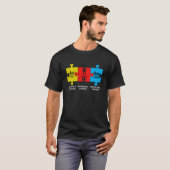 Autisme Elements Periodic Table Awareness ASD Mann T-shirt (Voorkant volledig)