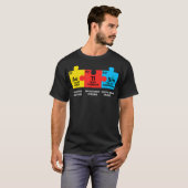 Autisme Elements Periodic Table Awareness ASD Mann T-shirt (Voorkant volledig)