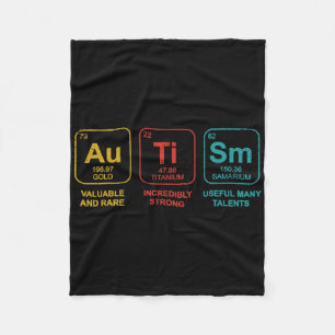 Autisme Elements Periodieke Tabelsensibilisering T Fleece Deken