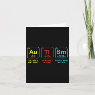 Autisme Elements Periodieke Tabelsensibilisering T Kaart