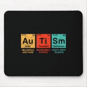 Autisme Elements Periodieke Tabelsensibilisering T Muismat