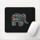 Autisme Elephant Acceptatie Autistic Mannen Muismat (Met muis)