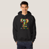 Autisme Elephant Autism World Autism Awareness Day Hoodie (Voorkant volledig)