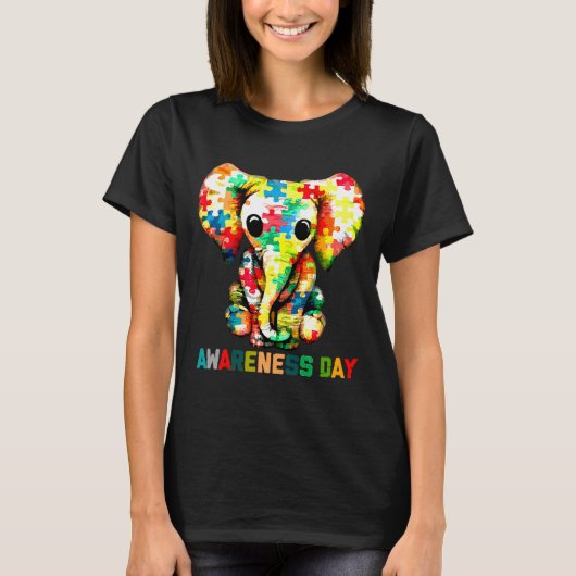 Autisme Elephant Autism World Autism Awareness Day T-shirt (Voorkant)