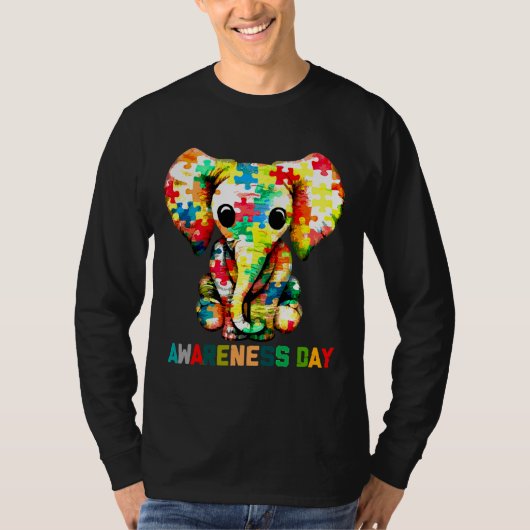 Autisme Elephant Autism World Autism Awareness Day T-shirt (Voorkant)