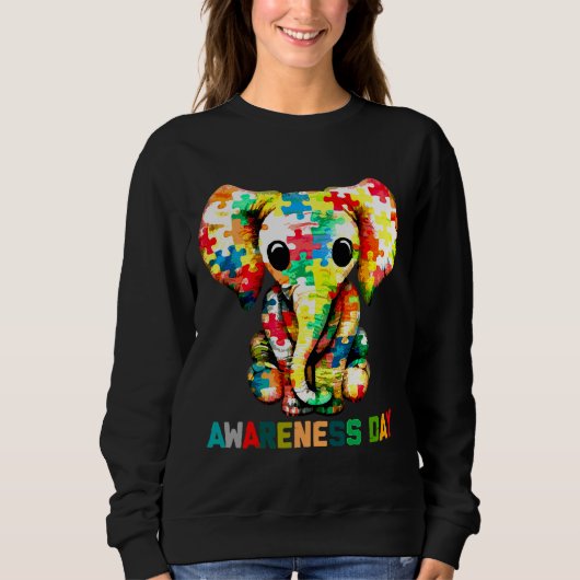 Autisme Elephant Autism World Autism Awareness Day Trui (Voorkant)