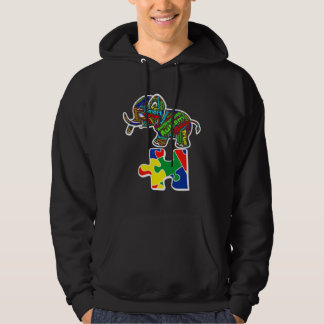 Autisme Elephant Autistic Awareness Day Maand T-sh Hoodie